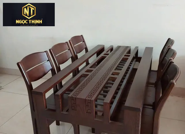 BỘ BÀN ĂN GỖ GIÁ TỐT LONG THÀNH